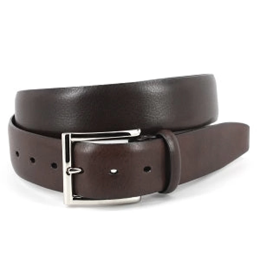 Torino Italian Glazed Calfskin Leather Belt for Men - Premium Milled Design