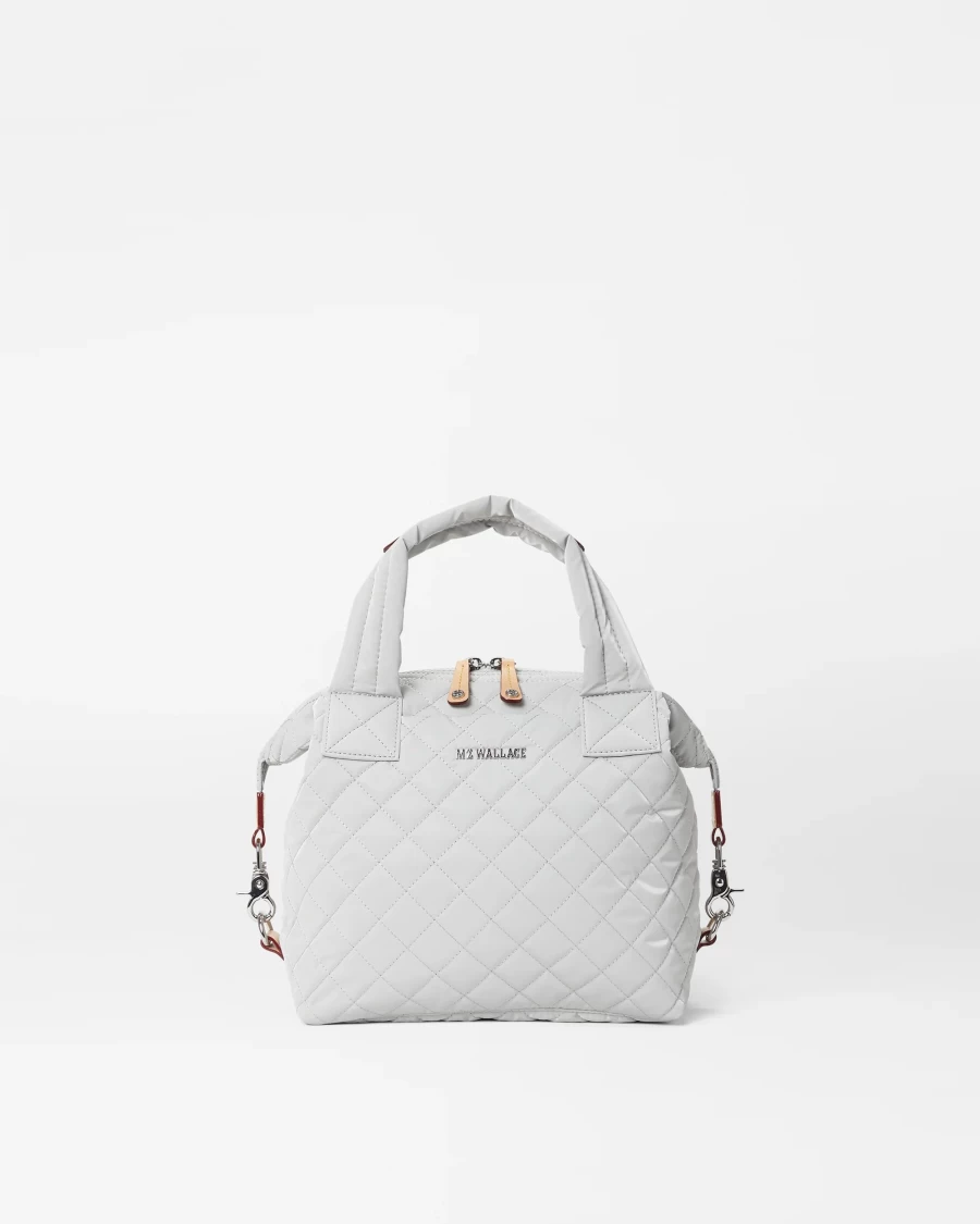 MZ Wallace Small Sutton Deluxe Crossbody Bag in Pebble Liquid - Stylish & Lightweight Handbag