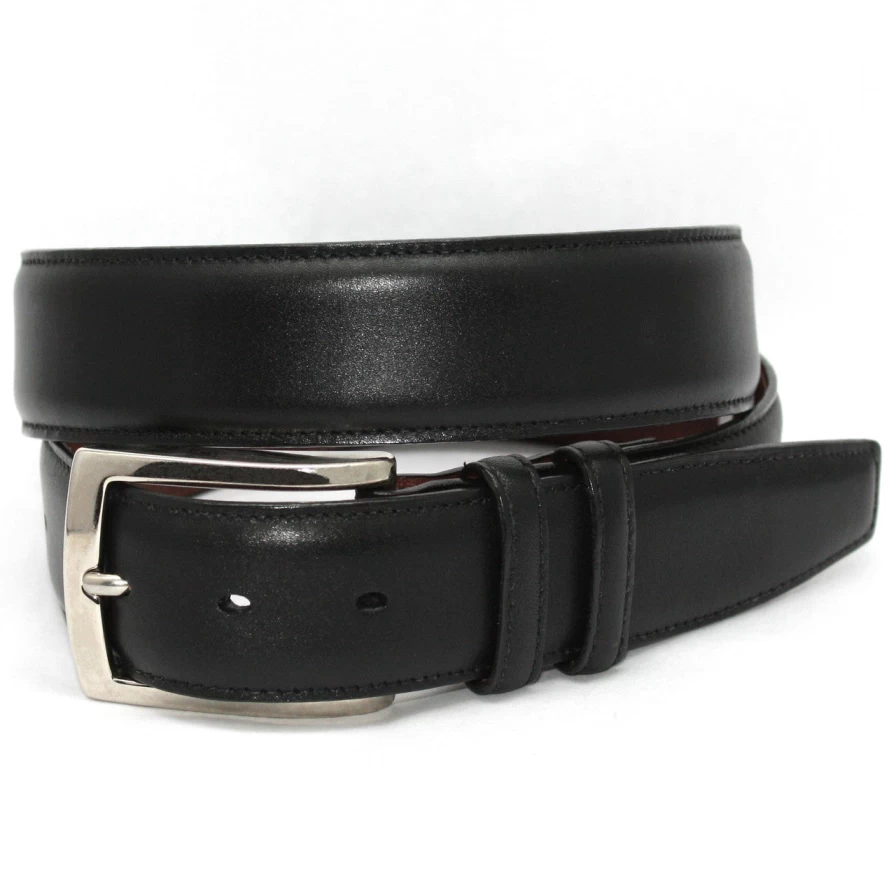 Torino Genuine Burnished Calf Leather Belt for Men - Premium Italian Craftsmanship