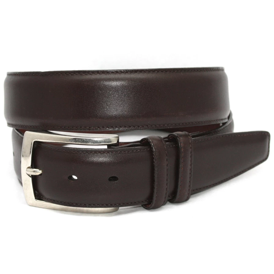 Torino Genuine Burnished Calf Leather Belt for Men - Premium Italian Craftsmanship