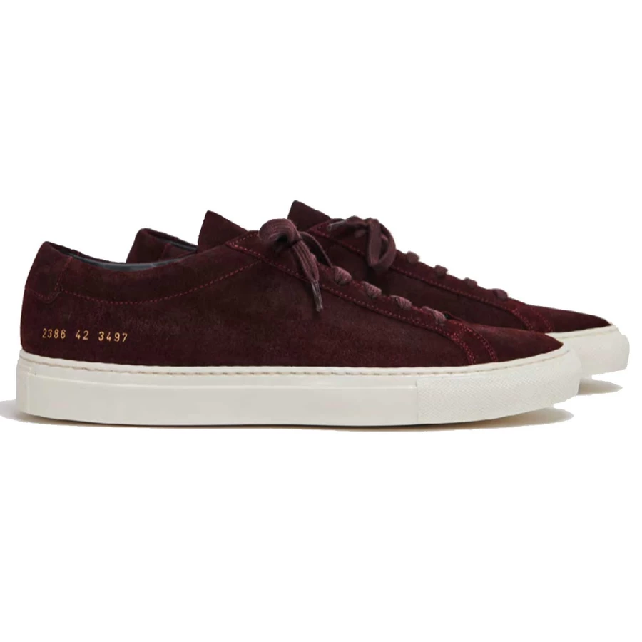 Common Projects Achilles Men's Waxed Suede Sneakers - Luxury Minimalist Leather Low Top Shoes