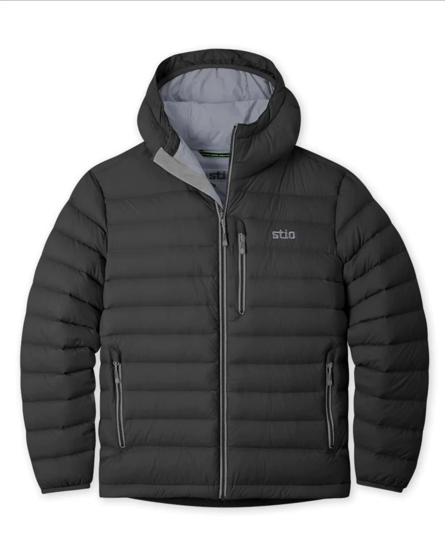 Stio Men's Hometown Down Hooded Jacket - Lightweight Insulated Winter Coat for Outdoor Activities