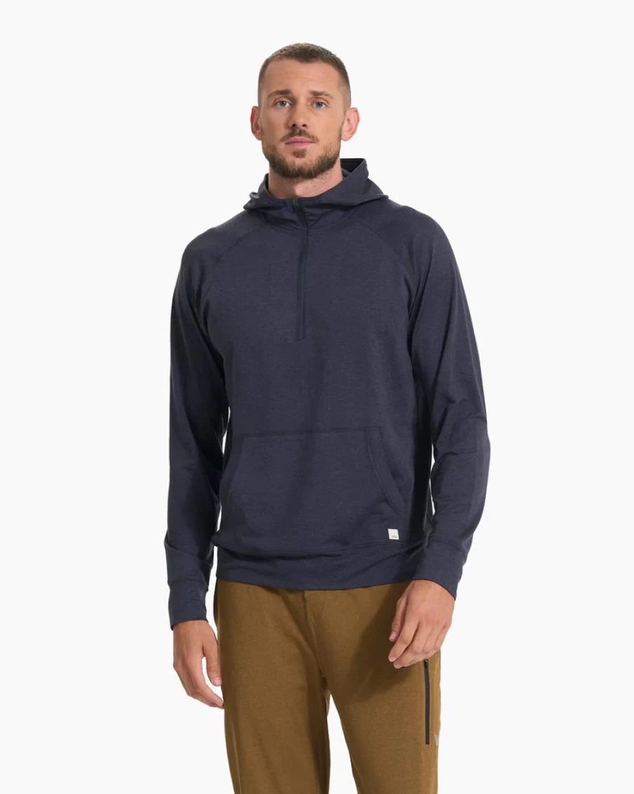 Vuori Performance 1/2 Zip Hoodie for Men & Women - Lightweight & Breathable Athletic Pullover
