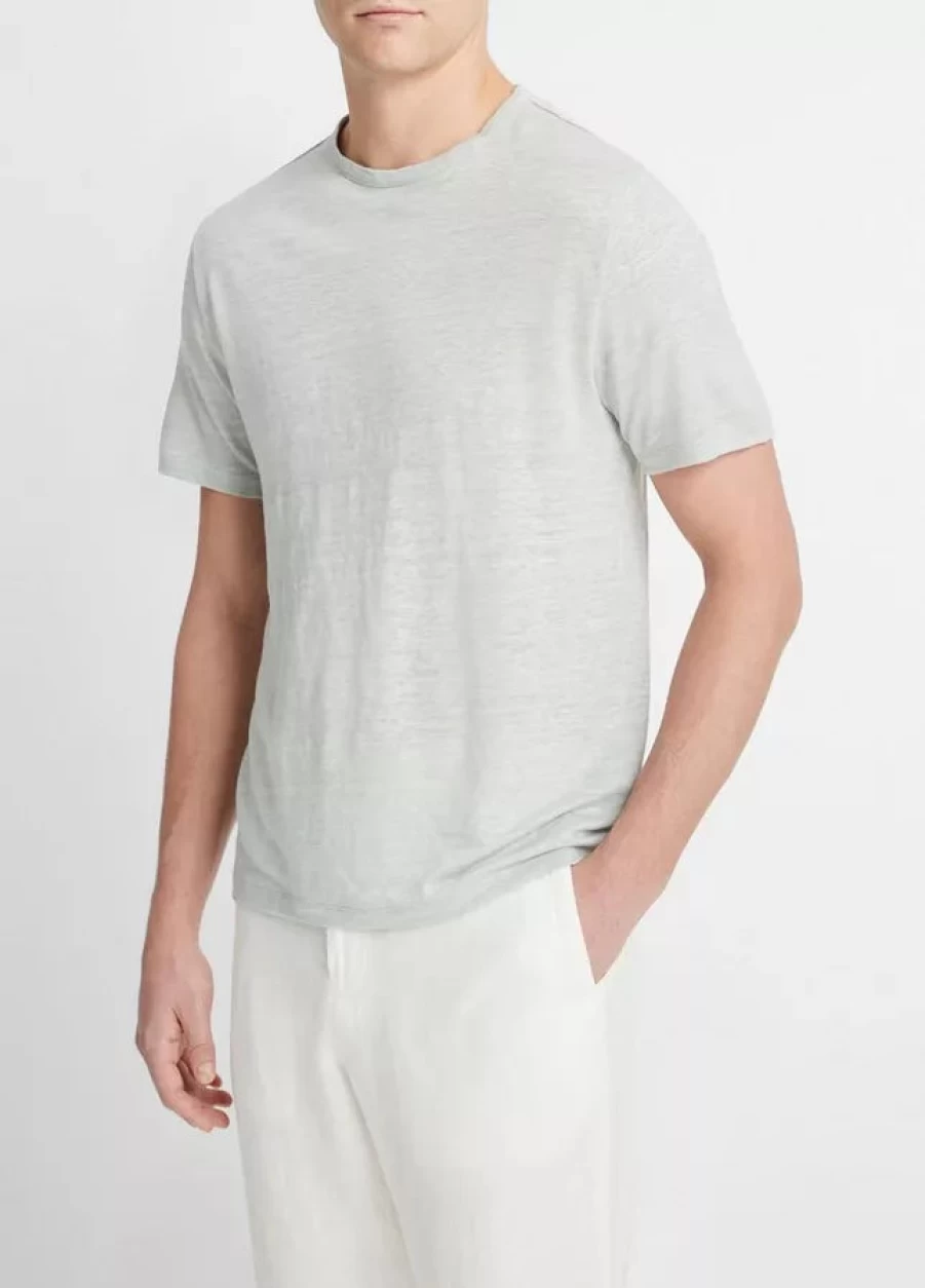 Vince Garment-Dyed Cotton Short Sleeve Crewneck T-Shirt for Men