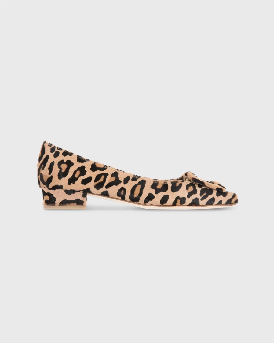 Ann Mashburn Leopard Pony Hair Buckle Shoes – Stylish & Comfortable Footwear