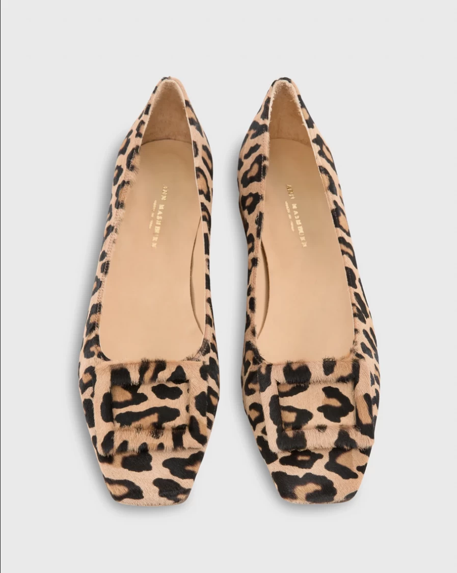 Ann Mashburn Leopard Pony Hair Buckle Shoes – Stylish & Comfortable Footwear