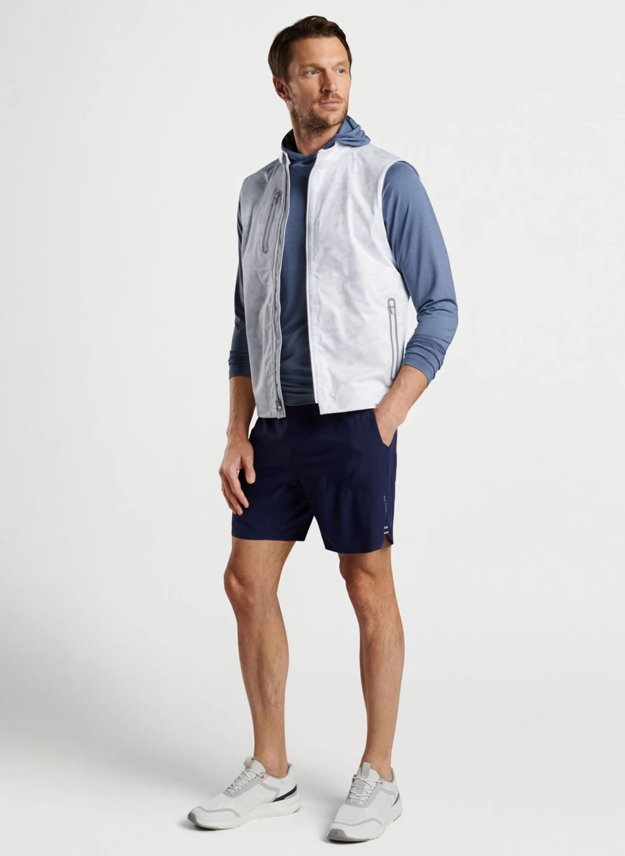 Peter Millar Men's Kinetic Camo Vest in White – Lightweight Performance Outdoor Wear