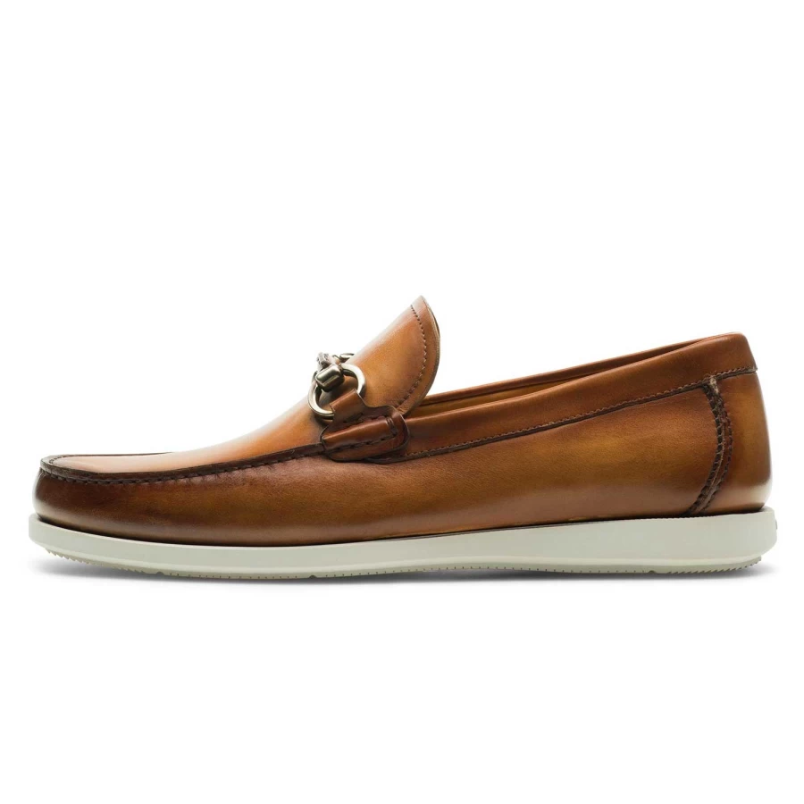 Magnanni Marbella Bit Men's Leather Boat Shoes - Classic Slip-On Loafers