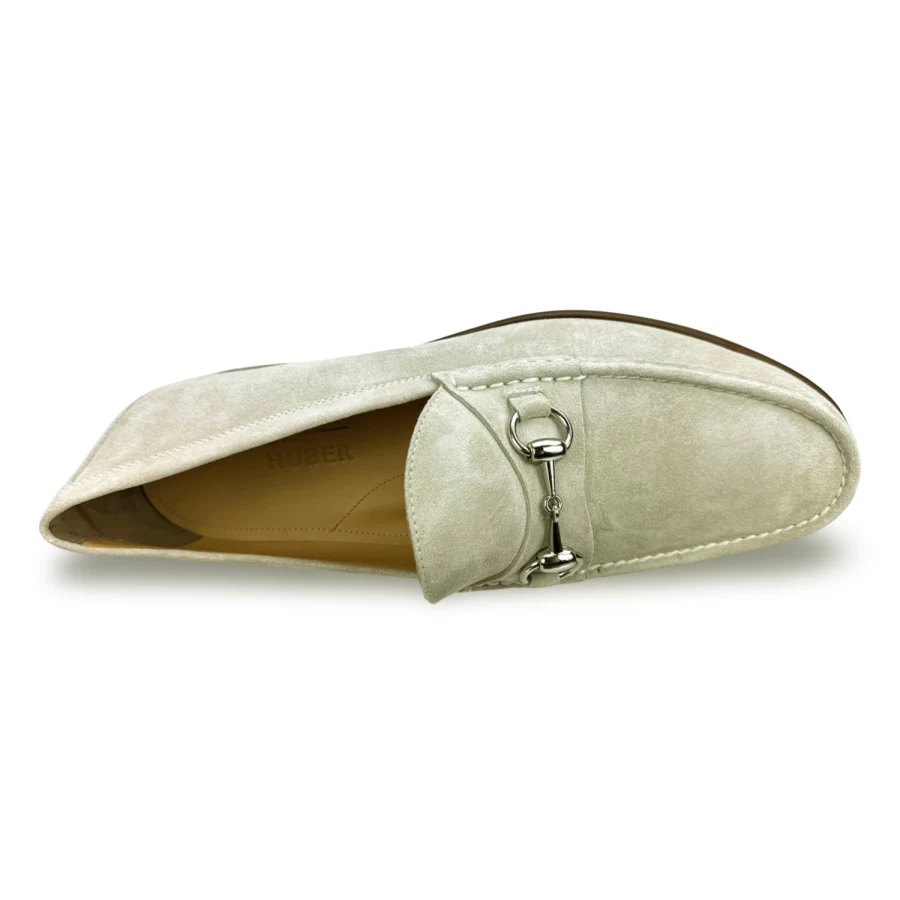 Peter Huber Beige Horsebit Loafers - Classic Ring Detail Slip-On Shoes for Men & Women