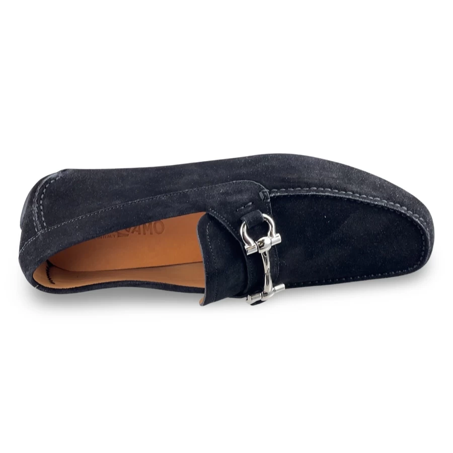 Ferragamo Black Eco Suede Parigi Driving Loafers for Men