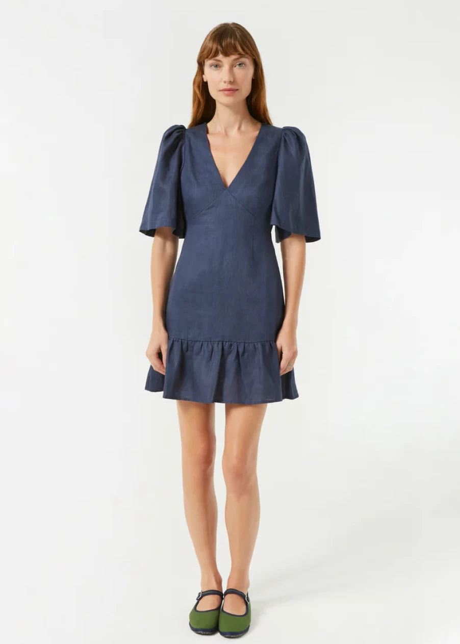 Rhode Navy Mariana Dress - Elegant Women's Navy Blue Dress
