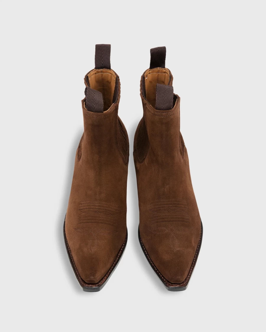 Ann Mashburn Brown Short Cowboy Boots for Women