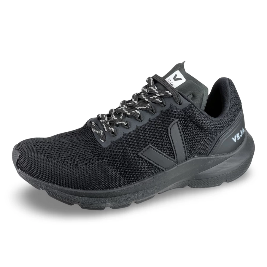 VEJA Marlin V-Knit Runner Sneakers - Black Sustainable Running Shoes