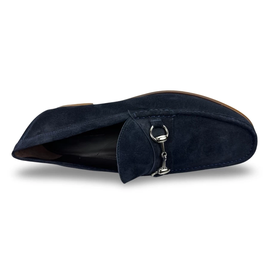 Peter Huber Blue Horsebit Loafers - Classic Ring Detail Slip-On Shoes for Men
