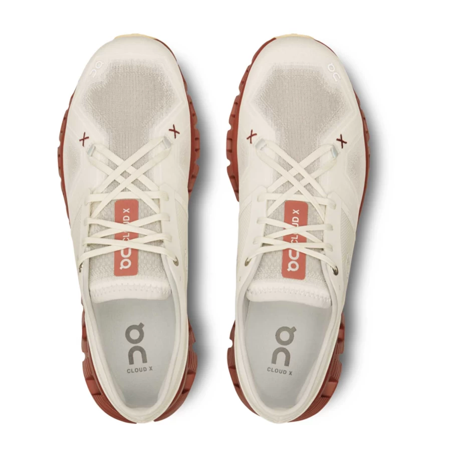On Running Cloud X 3 Sneakers in Ice/Auburn - Lightweight Performance Running Shoes