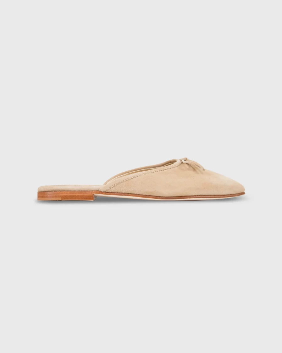 Ann Mashburn Joy Mule in Camel - Classic Leather Slip-On Loafers for Women