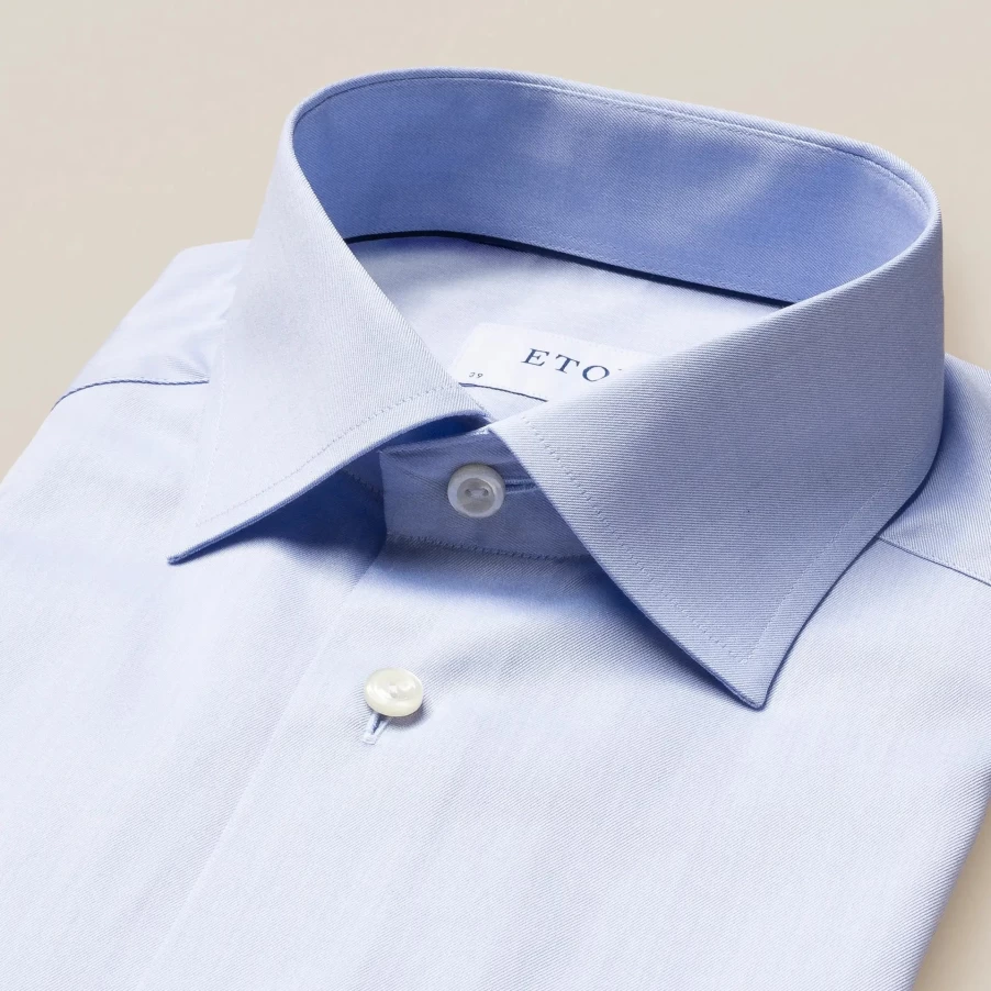 Eton Light Blue Signature Twill Slim Fit Dress Shirt