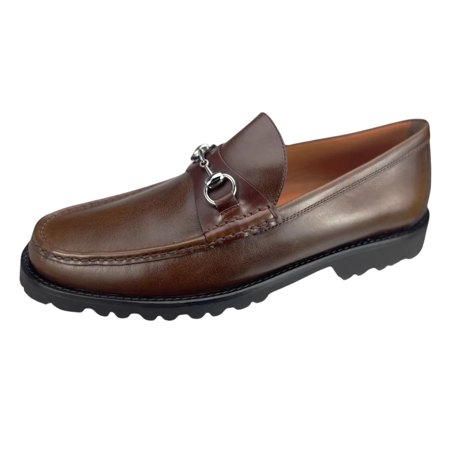 Peter Huber Diego XL Lugsole Bit Loafers - Premium Men's Leather Slip-On Shoes with Non-Slip Sole