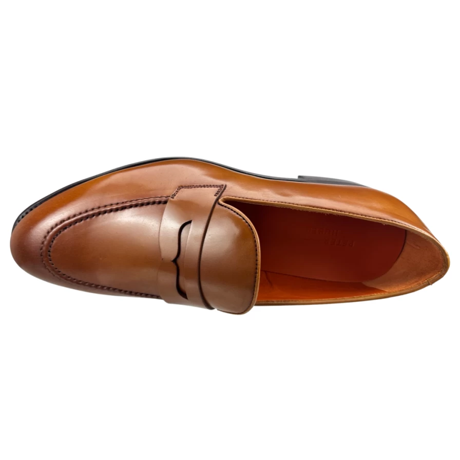 Peter Huber Norway Shell Cordovan Penny Loafers - Handcrafted Men's Luxury Leather Slip-On Shoes