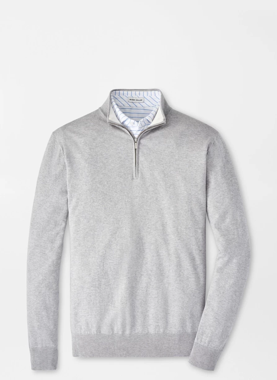 Peter Millar Men's Whitaker Quarter-Zip Sweater - Premium Cotton Blend Pullover for Men