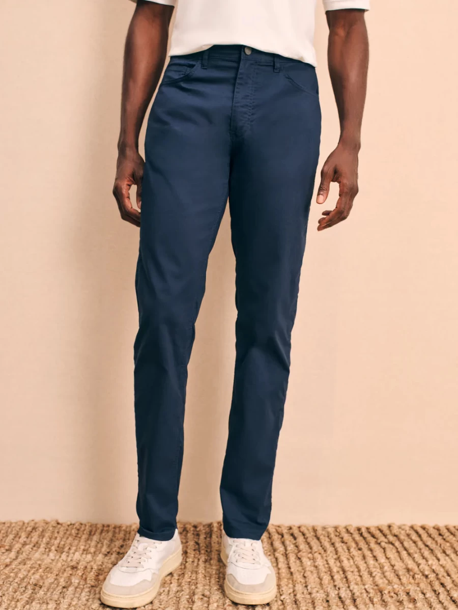 Faherty Men's Movement 5 Pocket Pant - Comfortable Stretch Travel Pants for Men