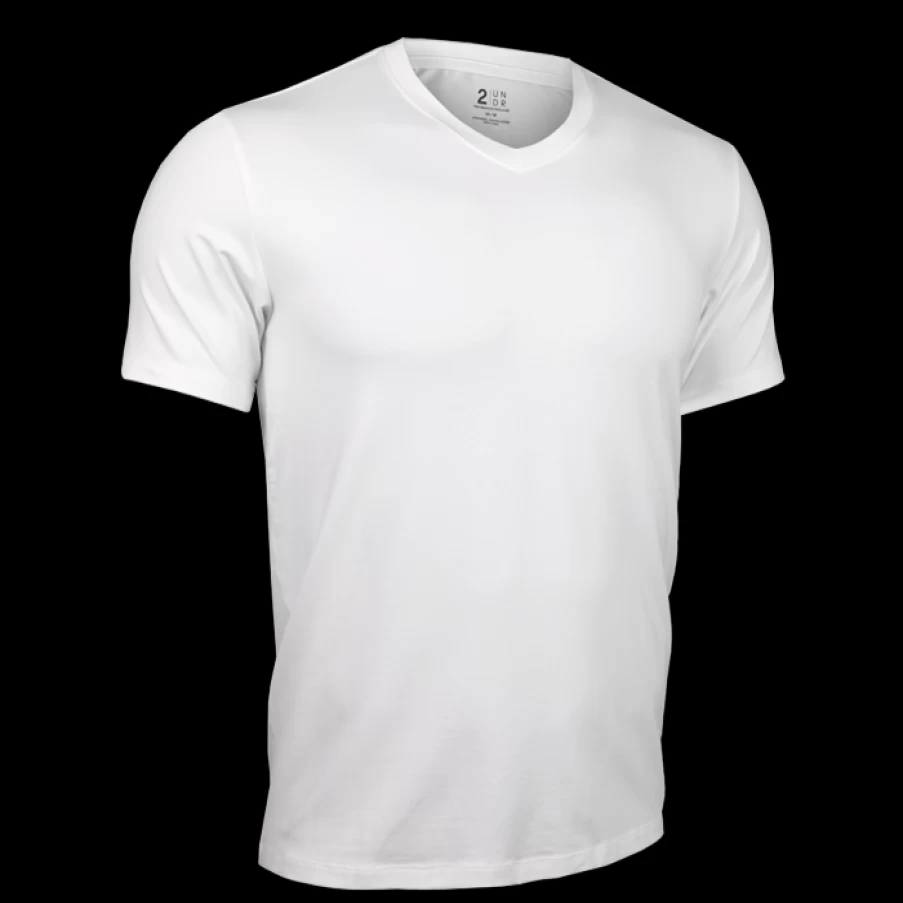 2UNDR Men's V-Neck T-Shirt - Soft Comfortable Casual Tee for Everyday Wear