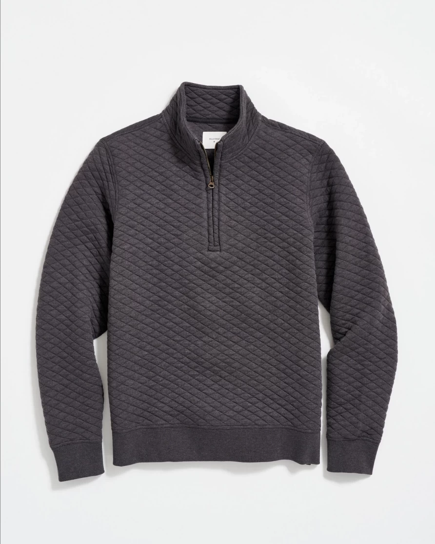 Billy Reid Diamond Quilted Half Zip Pullover - Lightweight Insulated Jacket for Men & Women