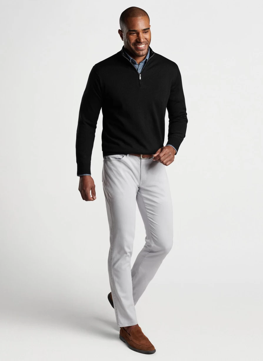 Peter Millar Men's Autumn Crest Quarter-Zip Sweater | Lightweight Fall Pullover