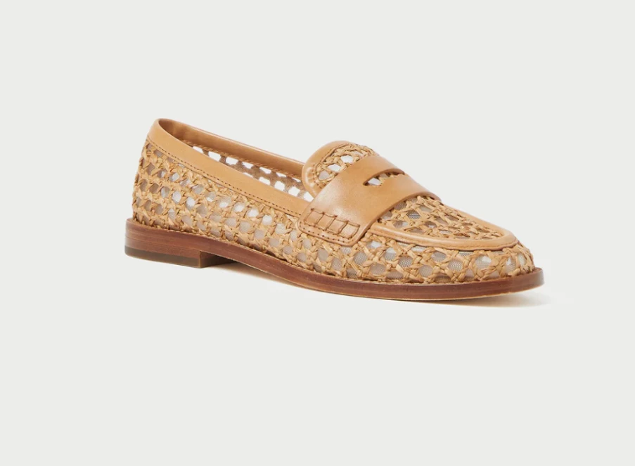 Loeffler Randall Natural Crochet Raffia Loafers – Rachel Style Handwoven Slip-On Shoes