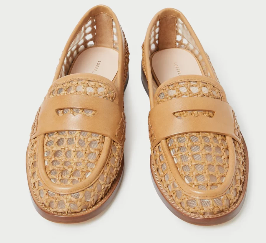Loeffler Randall Natural Crochet Raffia Loafers – Rachel Style Handwoven Slip-On Shoes