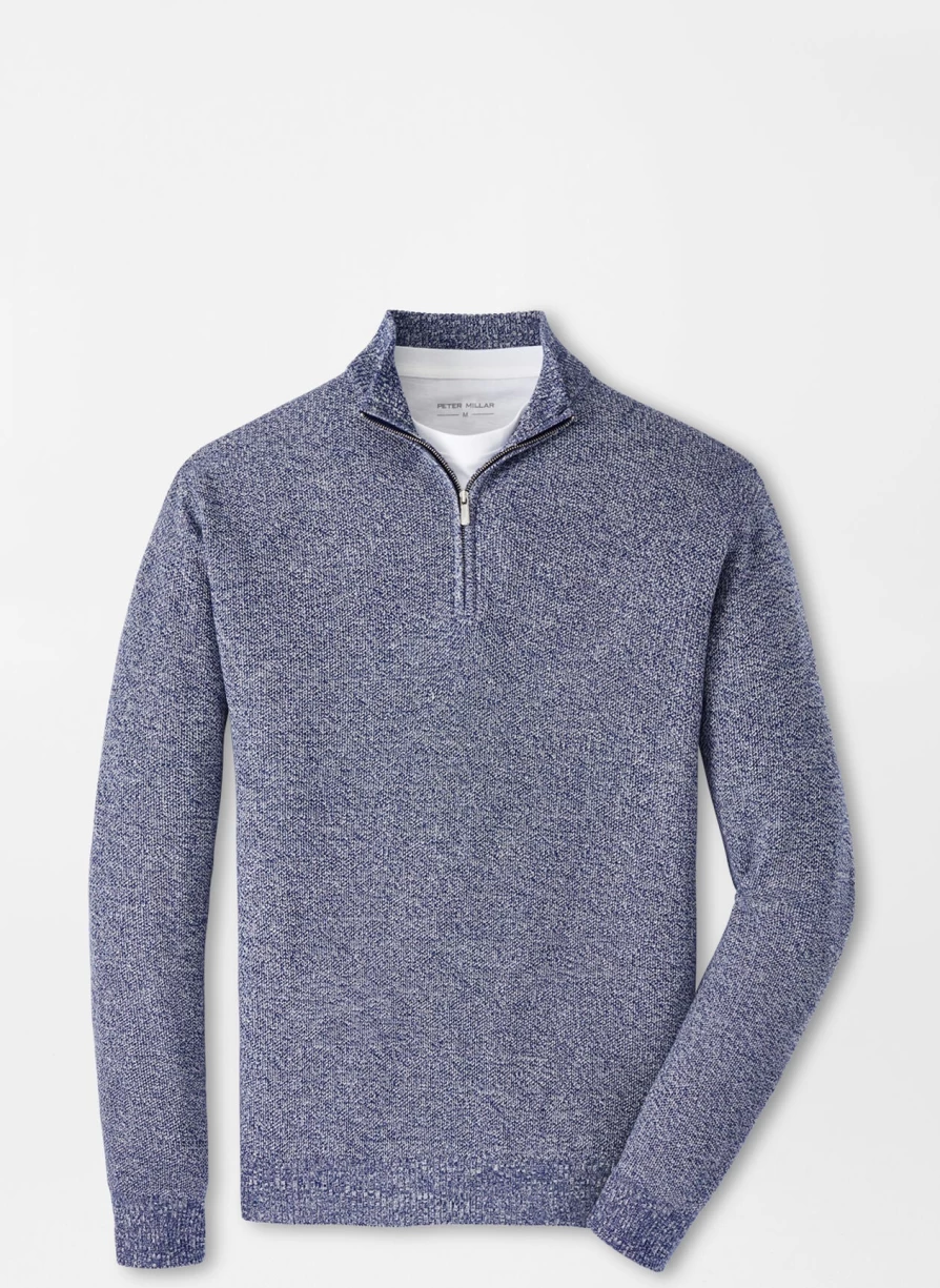 Peter Millar Nevis Twisted Quarter-Zip Pullover Sweater for Men