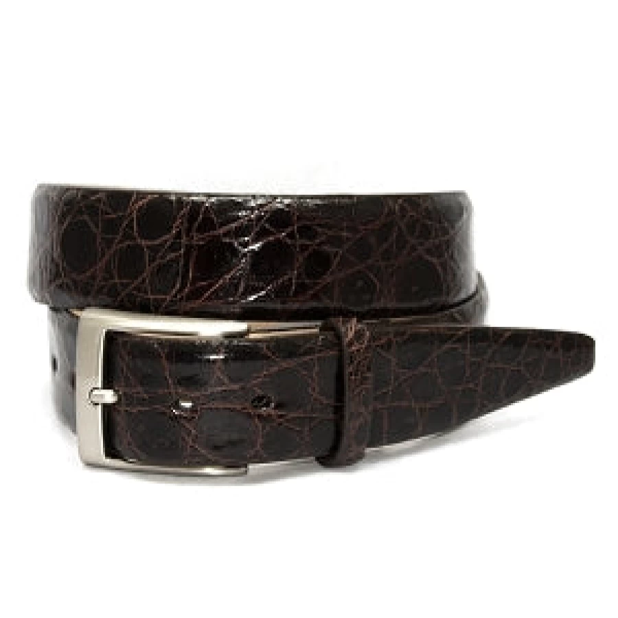Torino Genuine Crocodile Leather Belt for Men - Premium Luxury Dress Belts