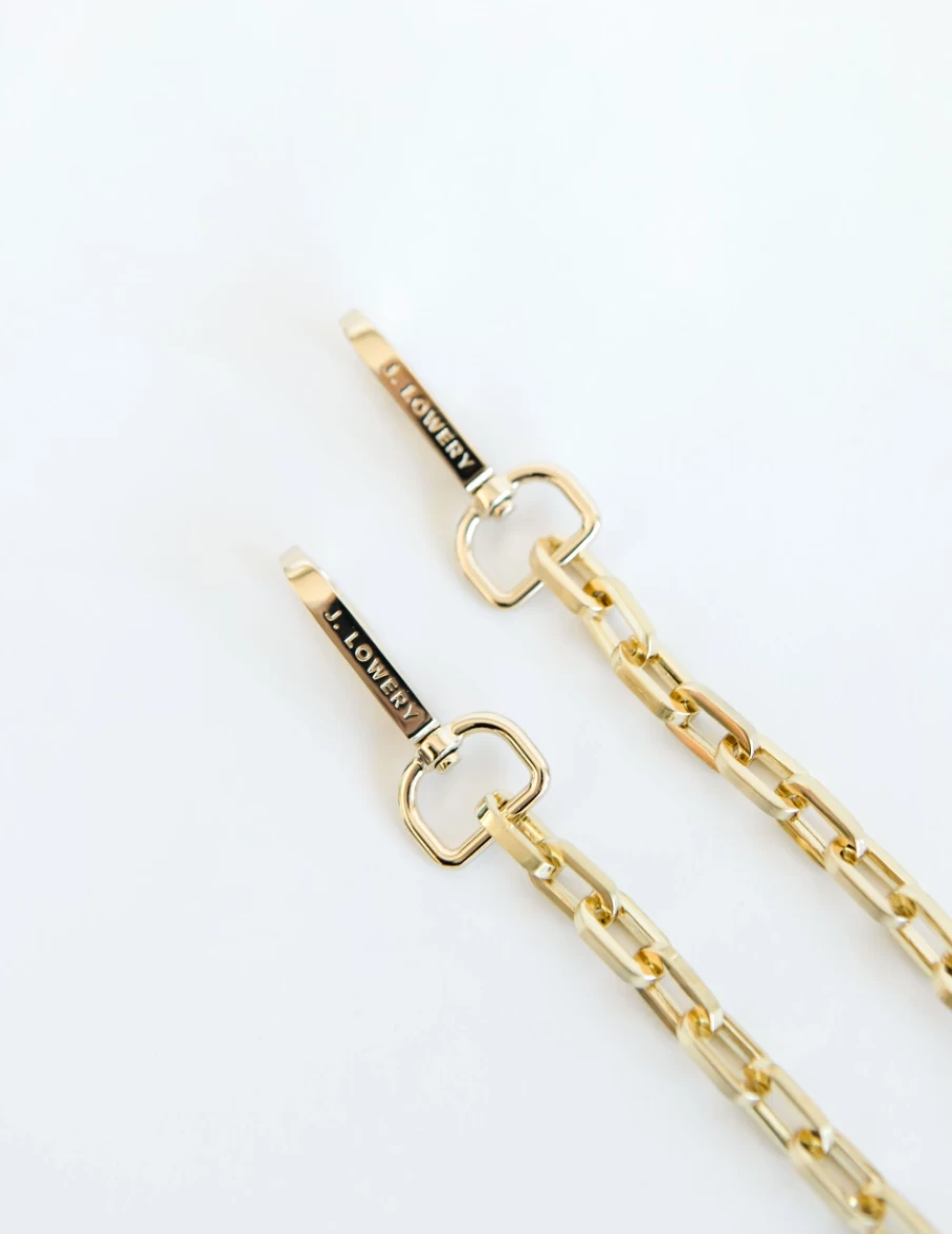 J. Lowery 14K Gold Detachable Chain Necklace - Adjustable Length Luxury Layering Chain