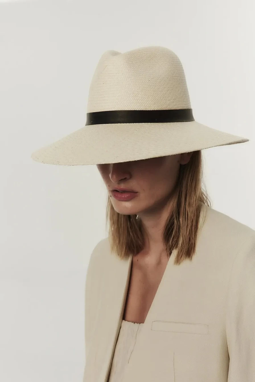 Janessa Leone Gloria Hat in Natural - Premium Women's Straw Hat for Sun Protection