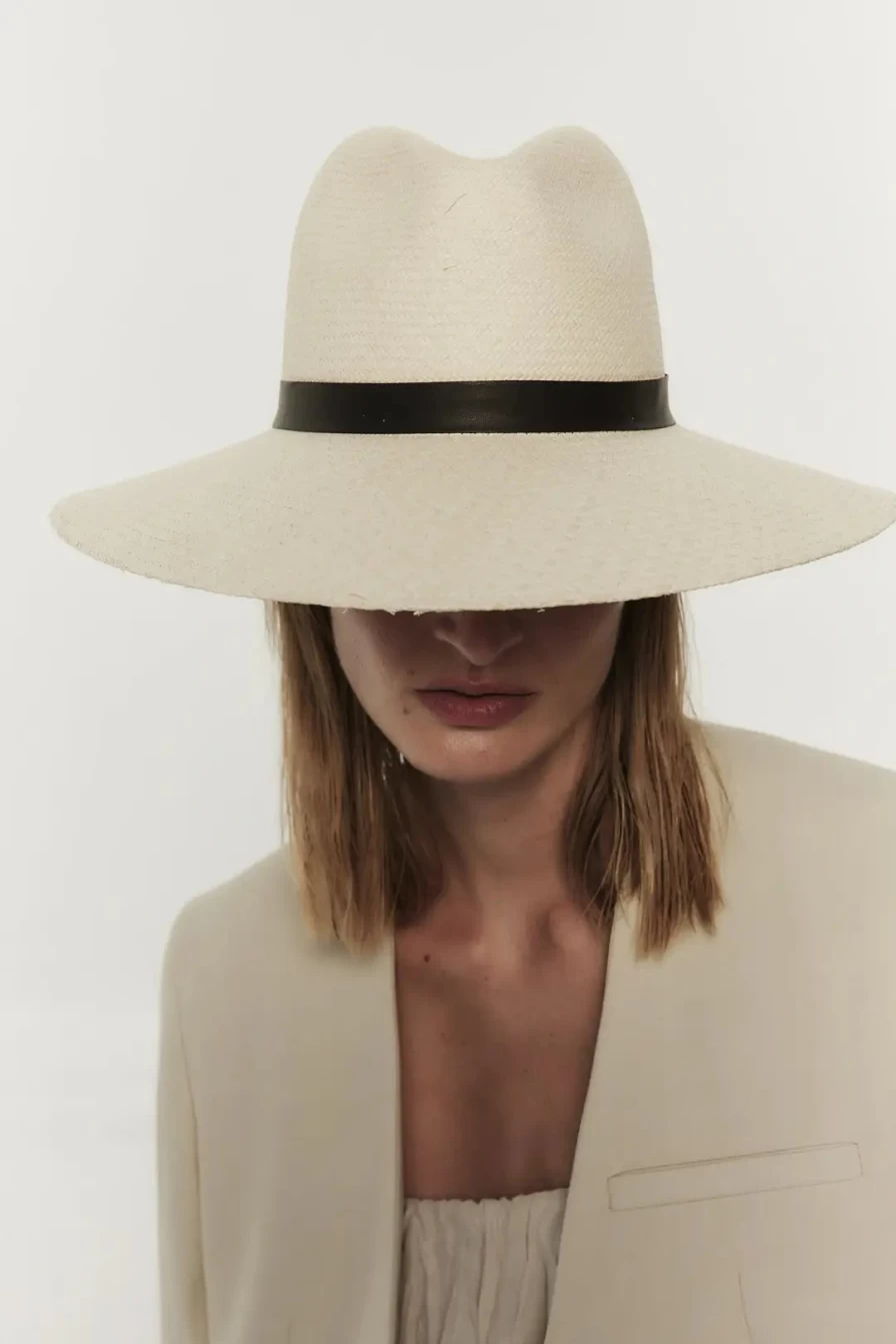 Janessa Leone Gloria Hat in Natural - Premium Women's Straw Hat for Sun Protection