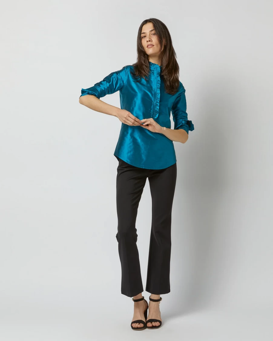 Ann Mashburn Women's Frill Shirt - Elegant Ruffled Blouse for Stylish Outfits