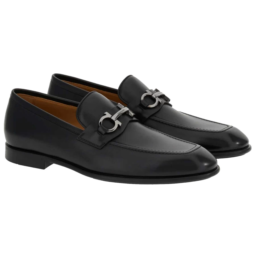 Ferragamo Foster Gancini Bit Loafers for Men/Women | Classic Leather Slip-On Shoes