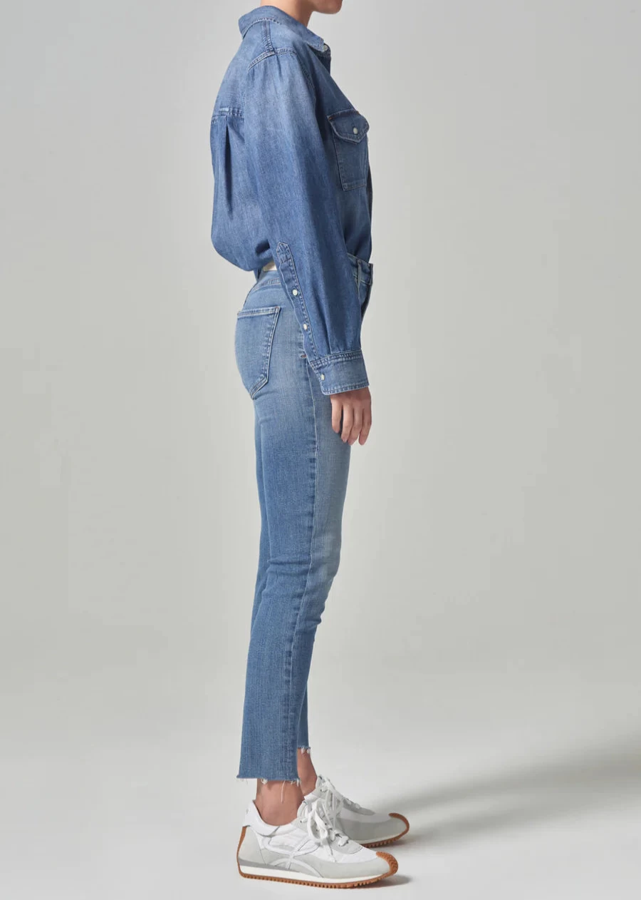 Citizens of Humanity Isola Straight Crop Jeans in Splendor Wash