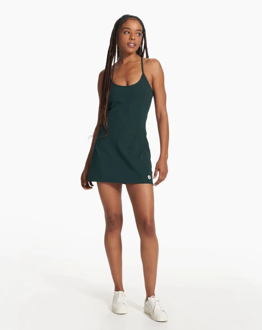Vuori Women's Grass Green One Shot Tennis Dress for Performance & Comfort