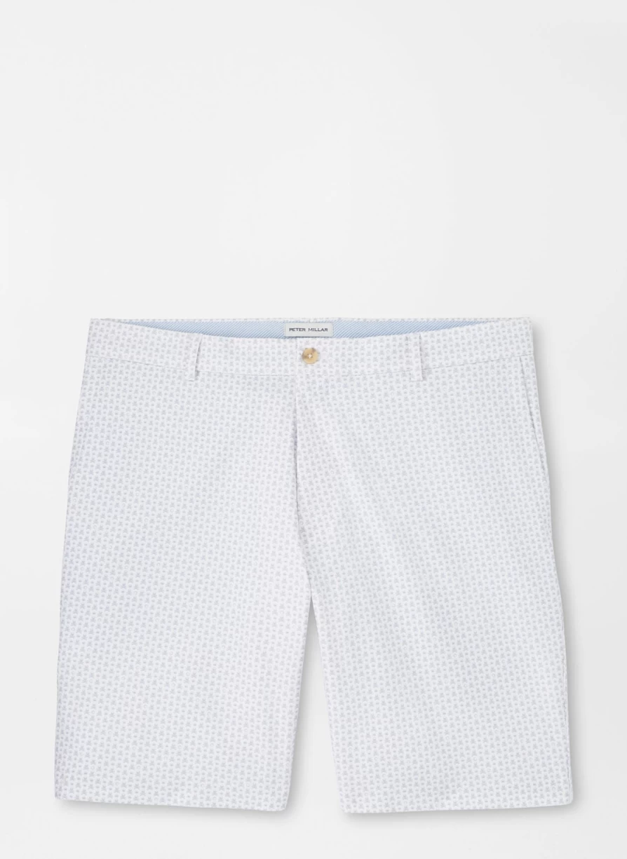 Peter Millar Salem Skull Performance Short - White Golf Apparel
