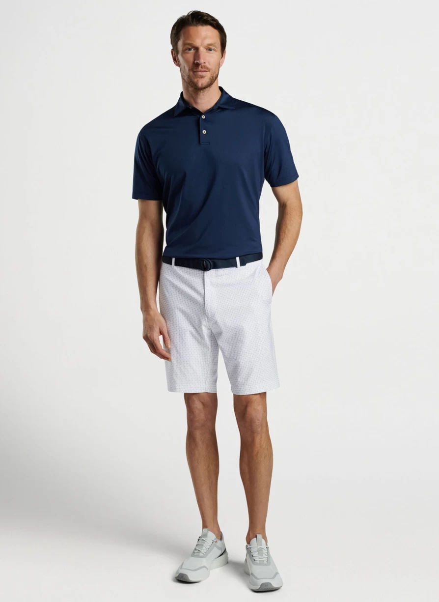 Peter Millar Salem Skull Performance Short - White Golf Apparel