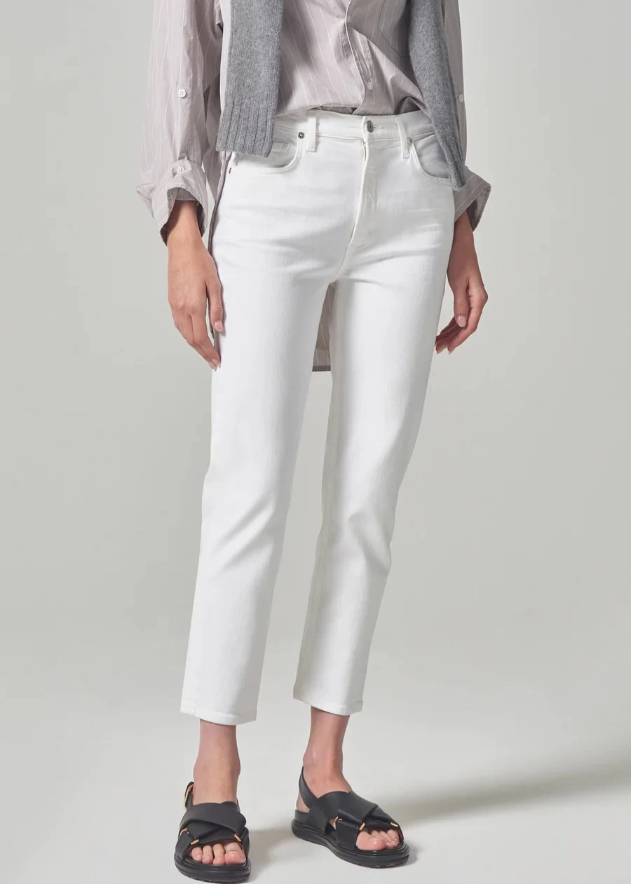 Citizens of Humanity Isola Straight Crop Jeans in Wildflower Wash
