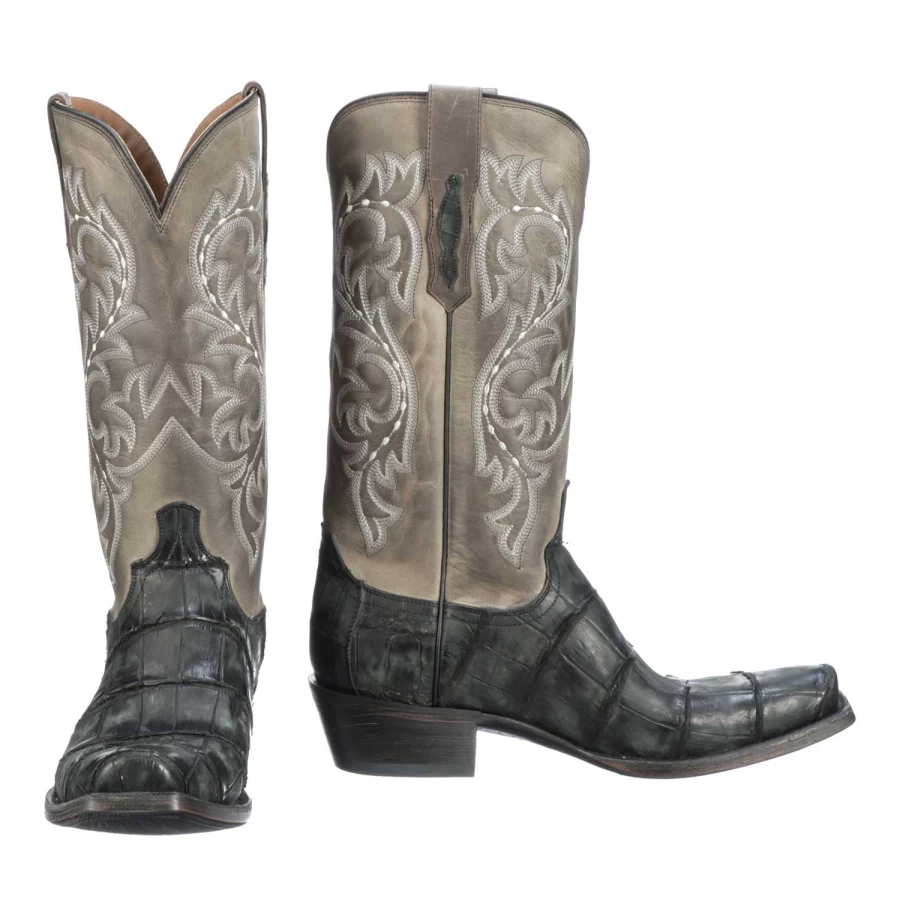 Lucchese Burke Giant Exotic Alligator Leather Boots for Men