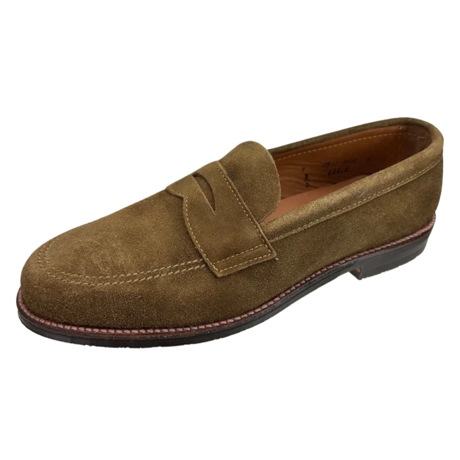 Alden Suede Penny Loafers for Men – Classic Comfortable Slip-On Dress Shoes