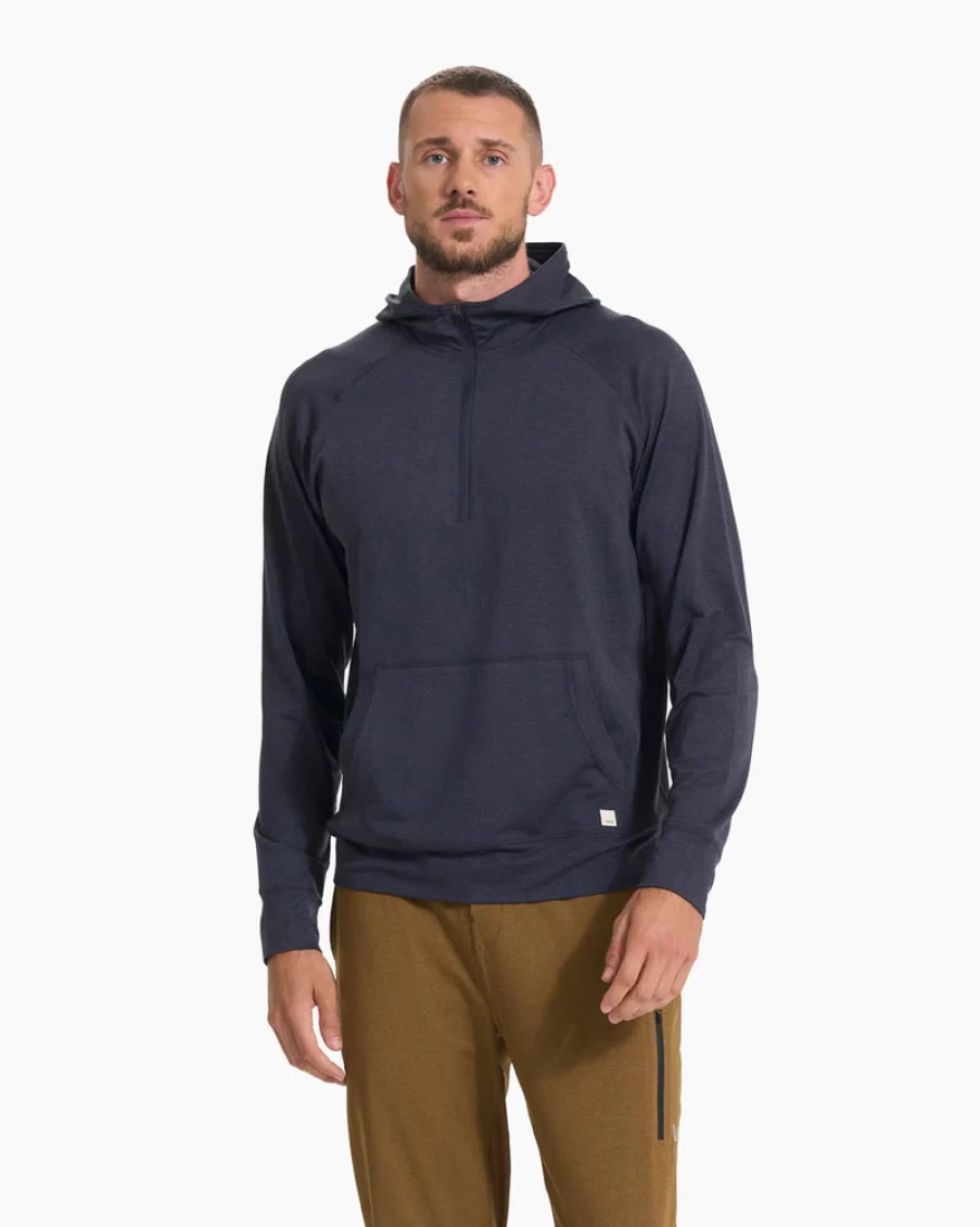 Vuori Performance 1/2 Zip Hoodie for Men & Women - Lightweight & Breathable Workout Pullover