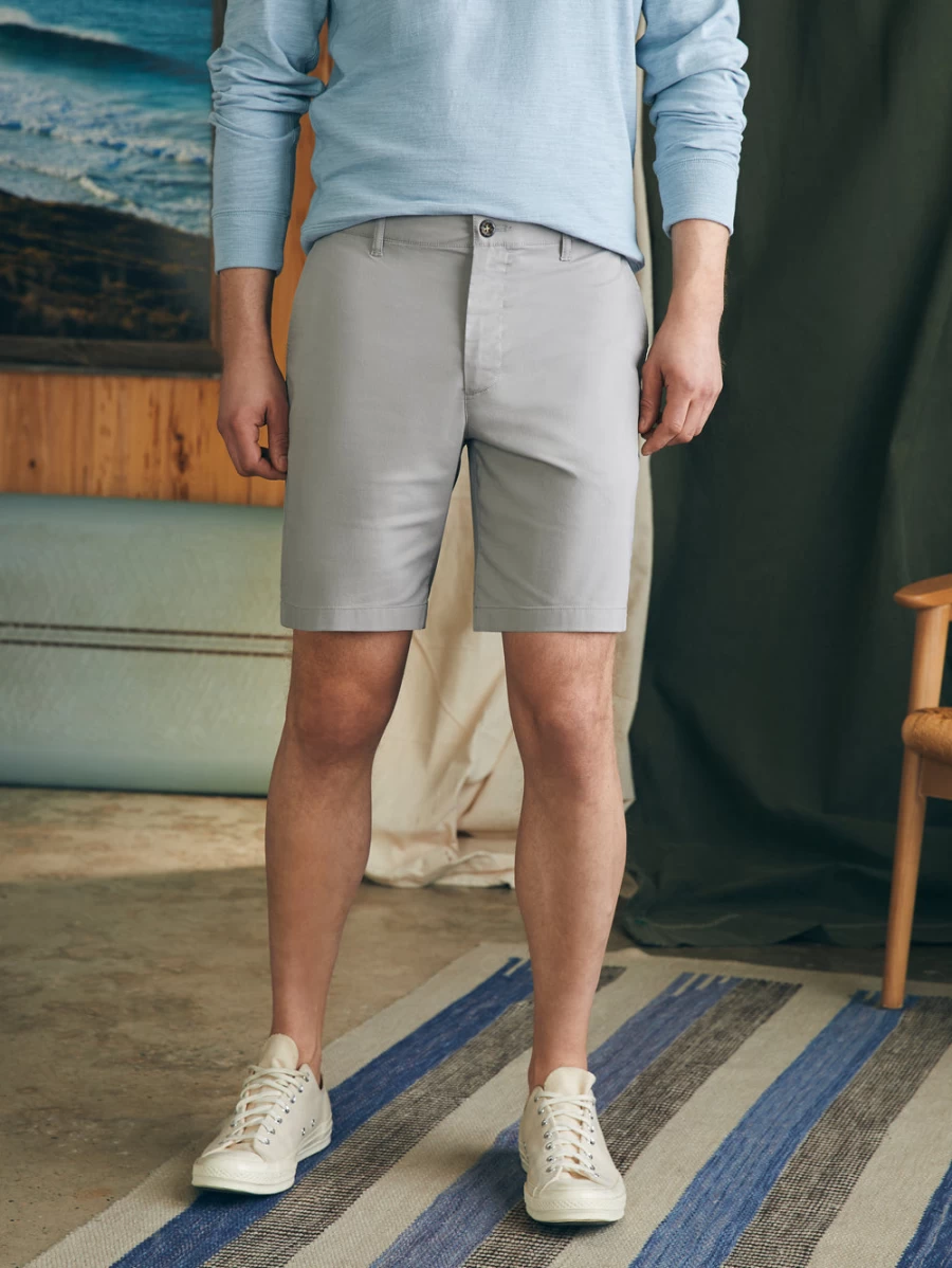 Faherty Men's Movement Chino Shorts 8" - Lightweight Comfortable Casual Summer Shorts
