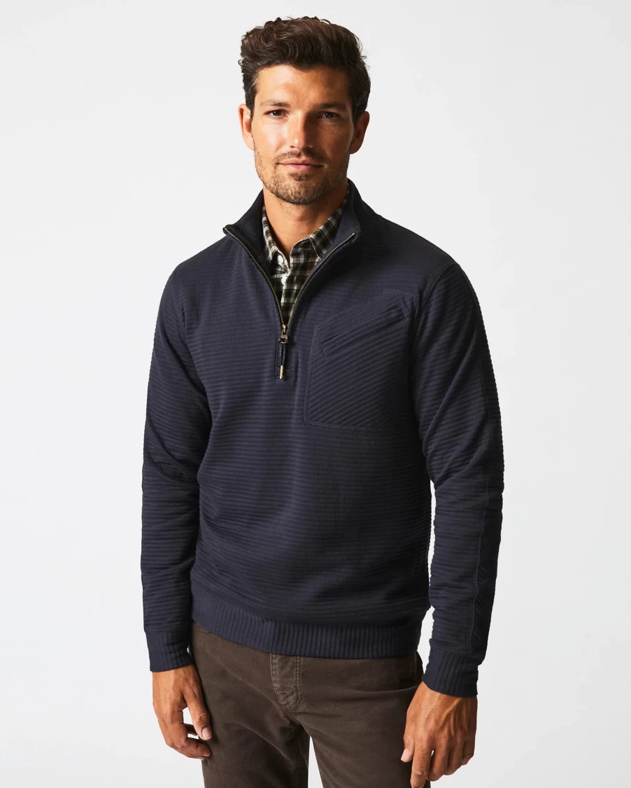 Billy Reid Quilted Half Zip Jacket - Lightweight Insulated Outerwear for Men & Women