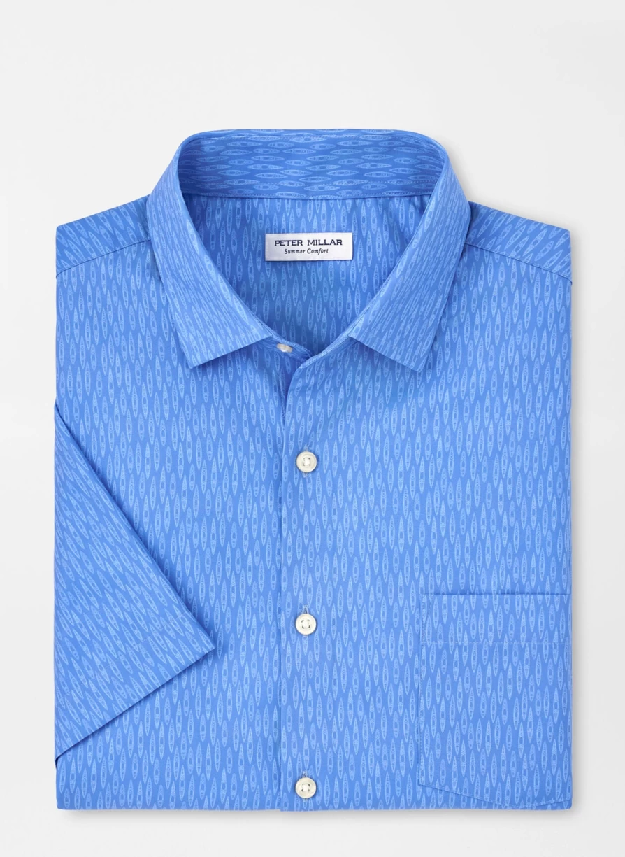 Peter Millar Maritime Performance Poplin Sport Shirt for Kayaking