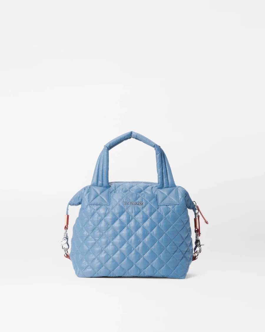 MZ Wallace Small Sutton Deluxe Tote Bag in Cornflower Blue | Premium Handbag