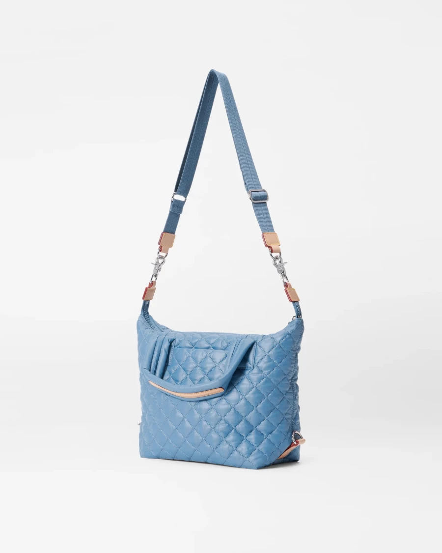 MZ Wallace Small Sutton Deluxe Tote Bag in Cornflower Blue | Premium Handbag